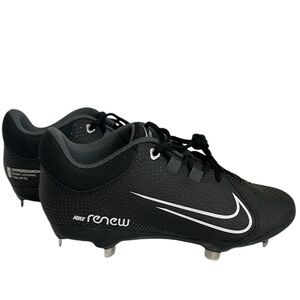 Nike Hyperdiamond 4 Pro Metal Fastpitch Softball Cleats Black White Womens 8.5